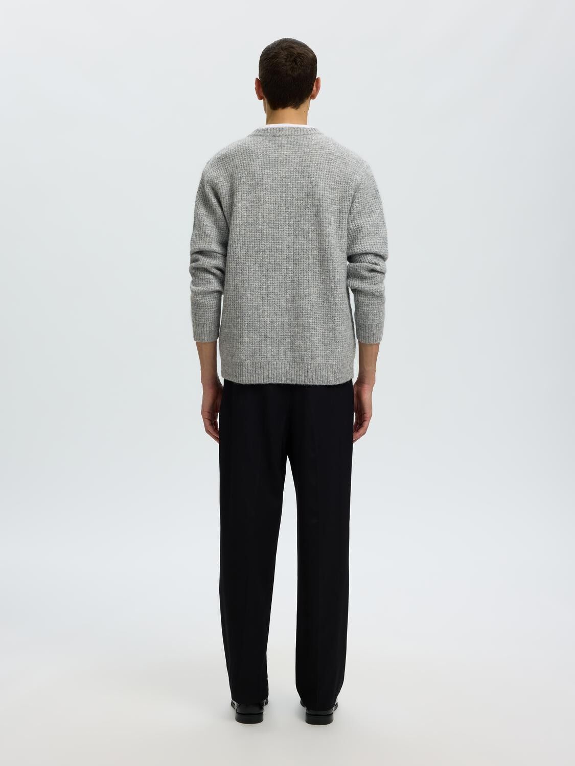 Slmrai Ls Knit Waffle Crew Neck