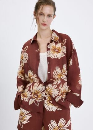 Printed lyocell shirt