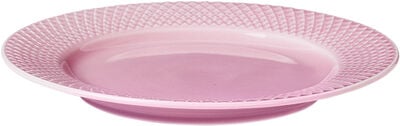 Rhombe Frokosttallerken Ø21 cm rosa porcelæn