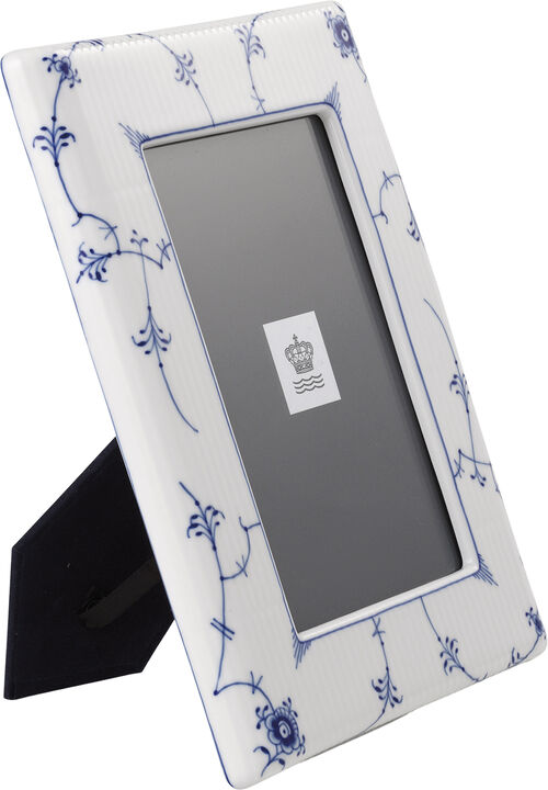 Musselmalet Riflet Billedramme, 16,5x21 cm