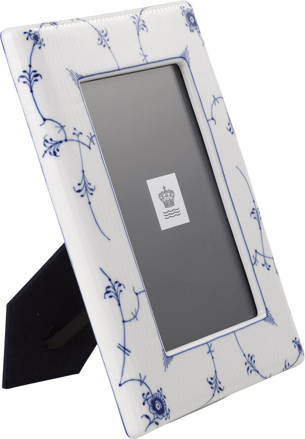 Musselmalet Riflet Billedramme, 16,5x21 cm