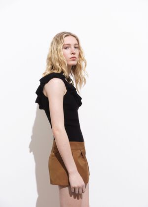 Ruffle knit top