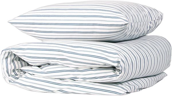 Percale stripe 140x220cm 180TC Olympia blue