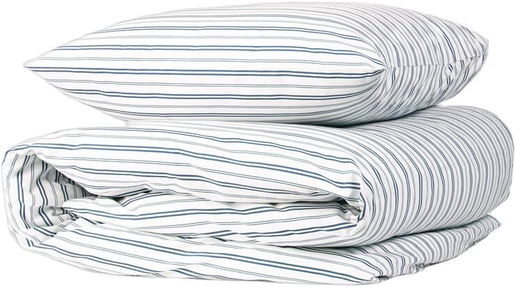 Percale stripe 140x220cm 180TC Olympia blue