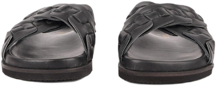 NAPLES - CROSSING STRAPS LEATHER SANDAL