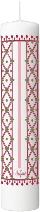 Eva Kalenderlys 2025 Ø5 cm hvid m. deko