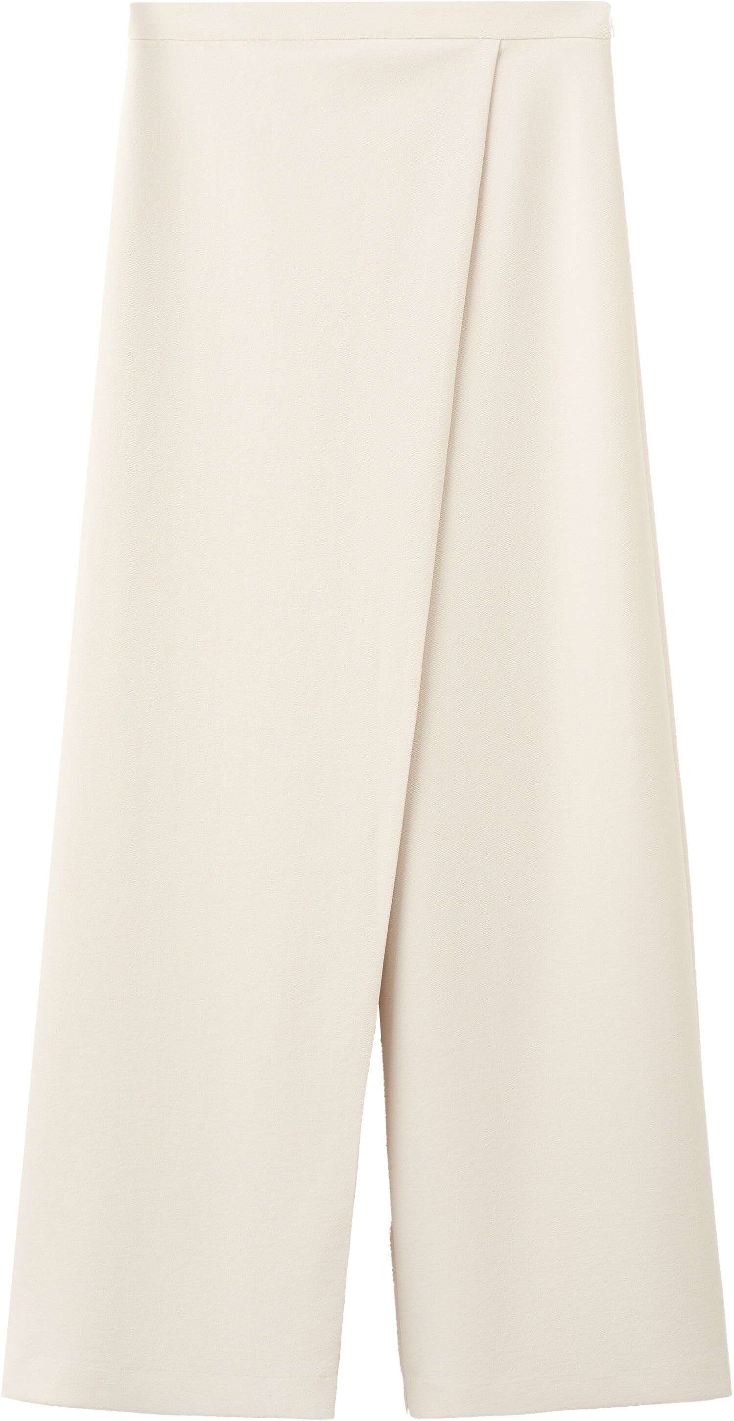 Straight-leg crossover trousers