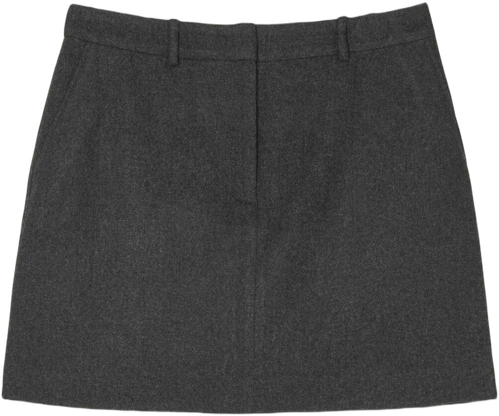 Skirt, short length, zip fly, piped