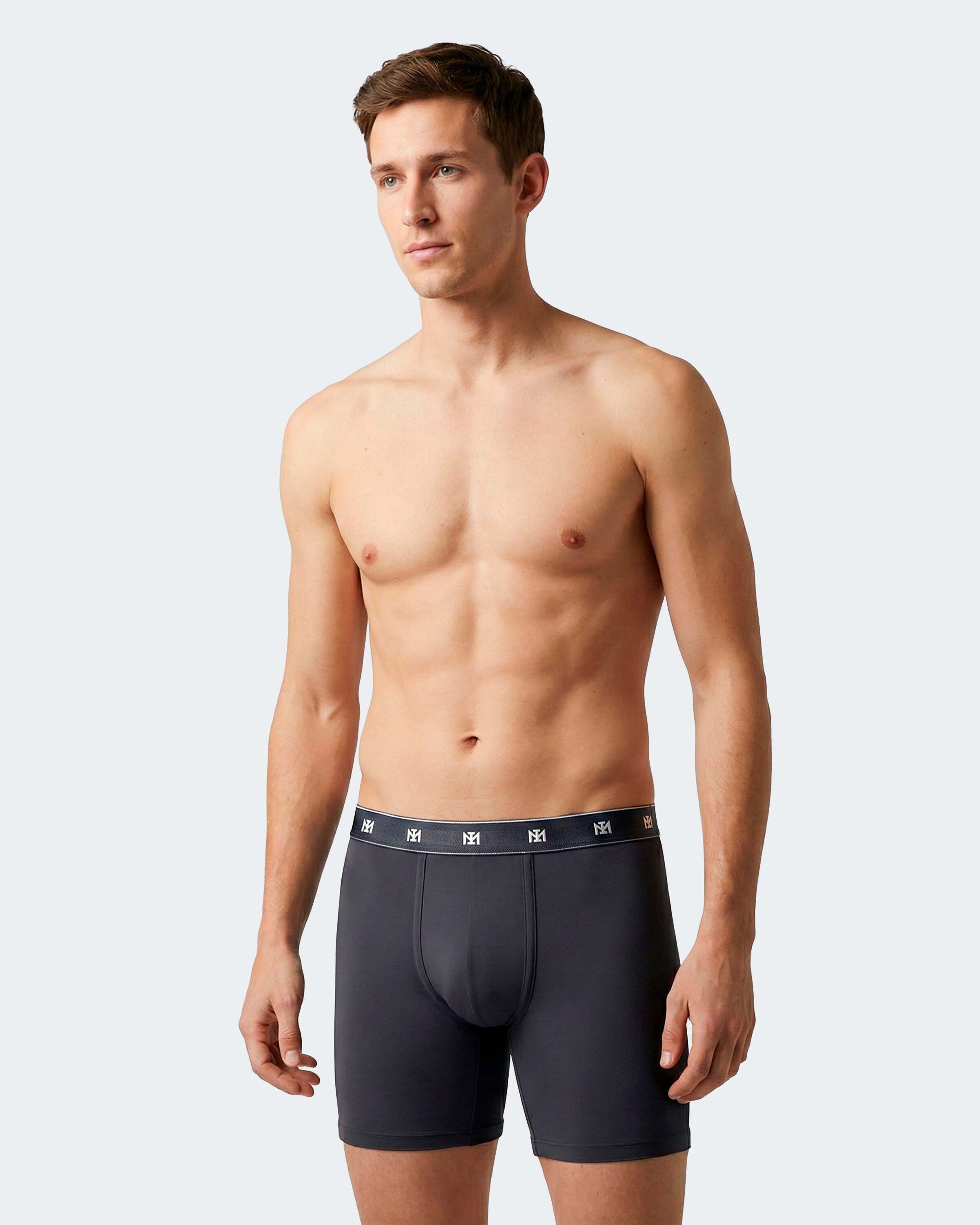 Pack of 2 long men's boxers in Lyocell