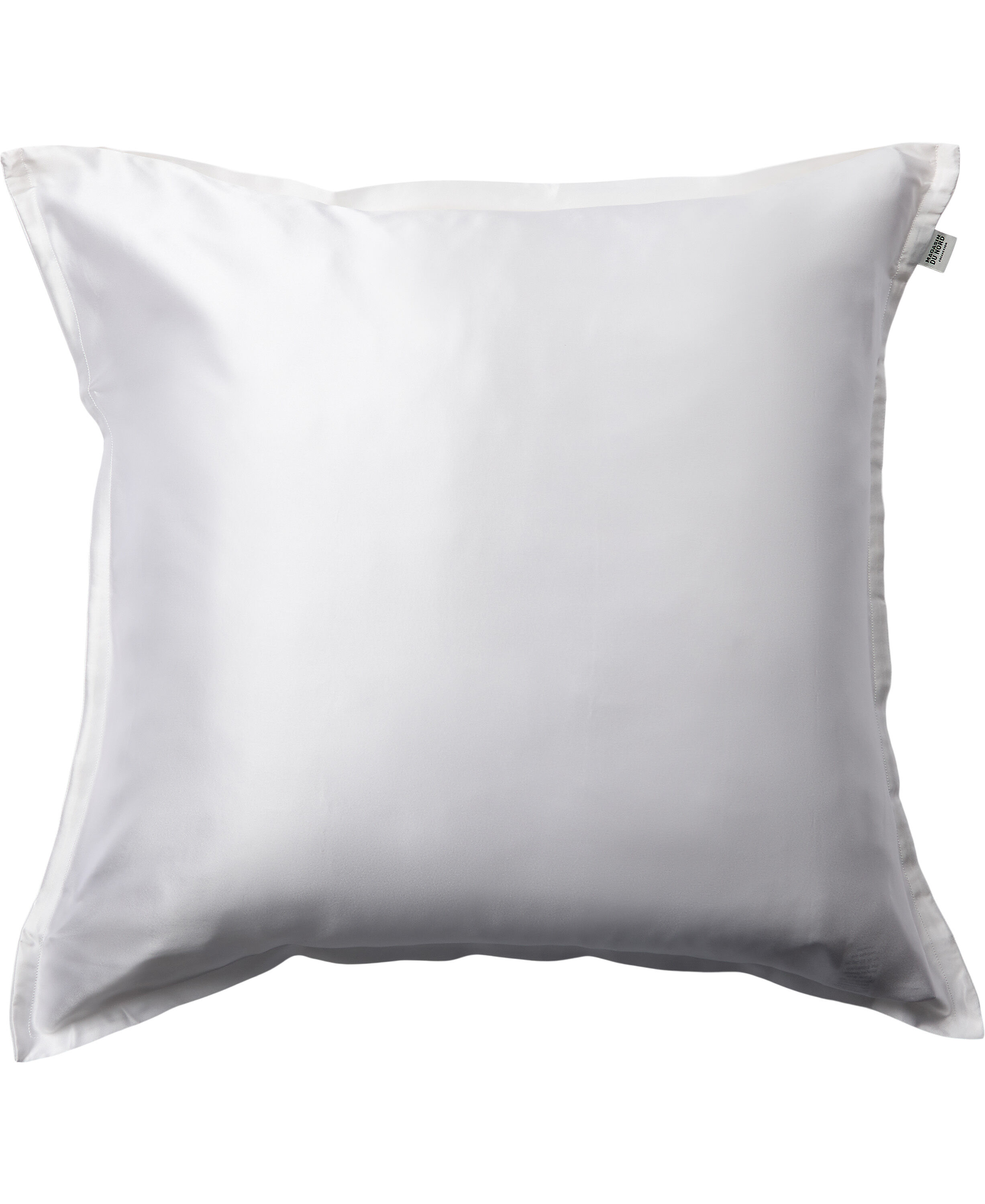 Silke pudebetr&aelig;k med lynl&aring;s, 100 % morb&aelig;rsilke, 60x63 cm, hvid
