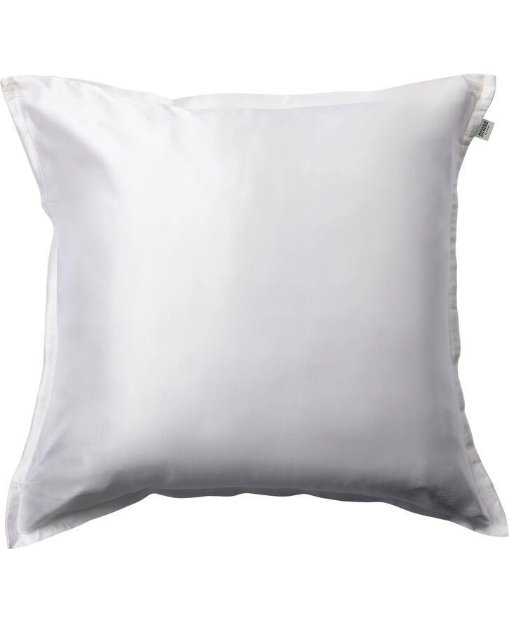 Silke pudebetræk med lynlås, 100 % morbærsilke, 60x63 cm, hvid