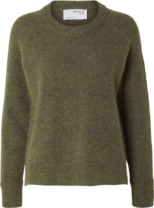 SLFLULU LS ALPACA BLEND KNIT O-NECK B NOOS