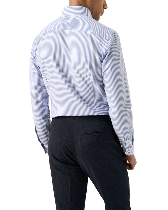 Contemporary Fit Mid blue Striped Signature Oxford Shirt