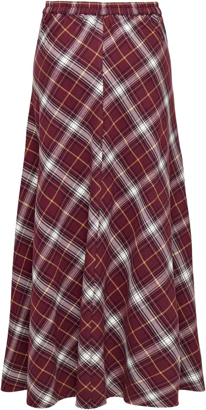 Onlwren Check Long Skirt Wvn