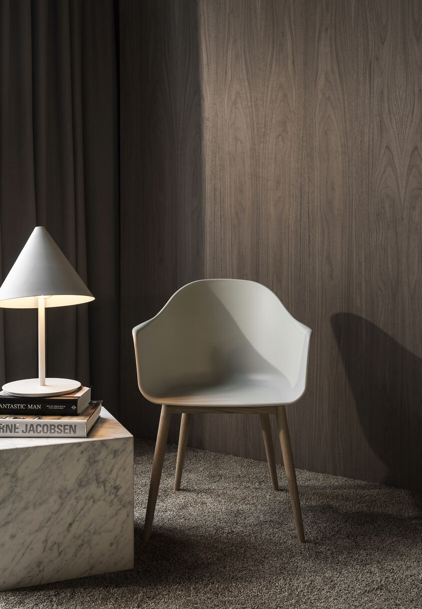 Harbour Dining Chair, Wood Base, Sh