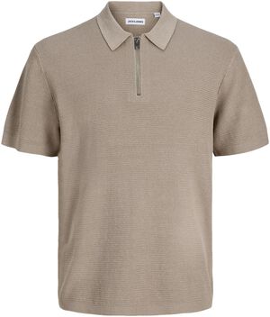 JJMAX KNIT ZIP POLO SS JNR