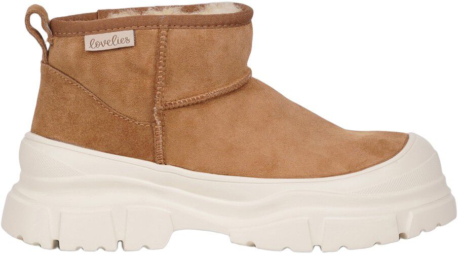 TAIPANA- LOW SHEARLING BOOTS W/ RUBBER SOLE