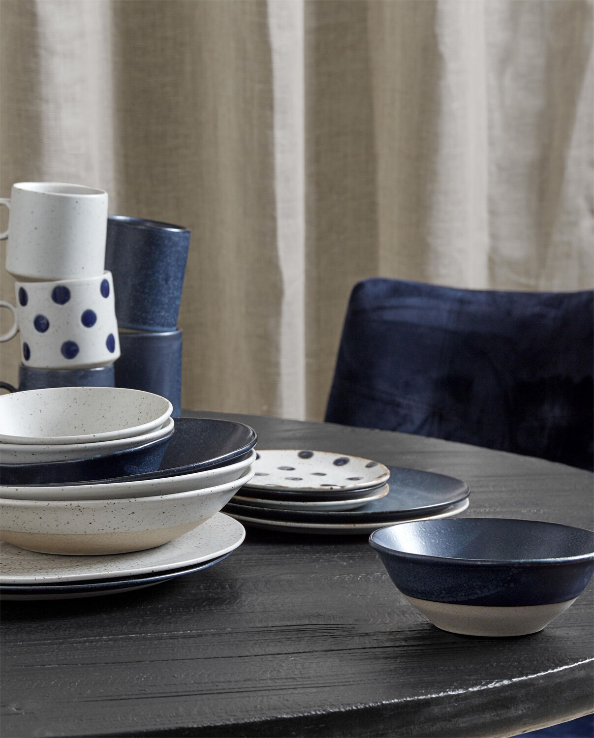 GRAINY bowl, dark blue