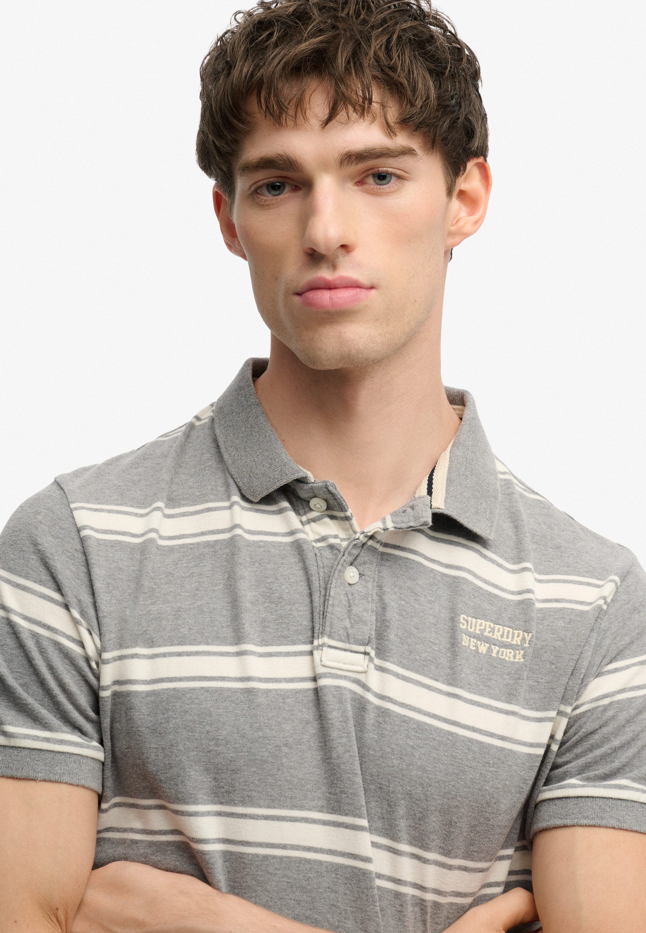 VINTAGE STRIPE JERSEY POLO