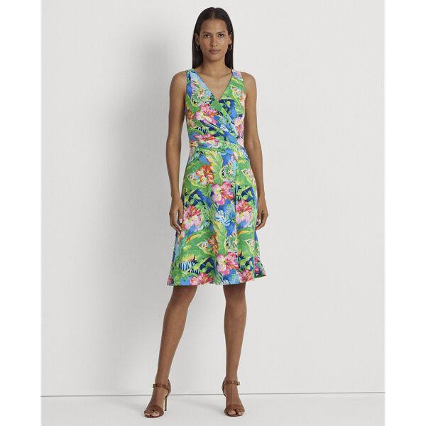 Floral Jersey Sleeveless Dress