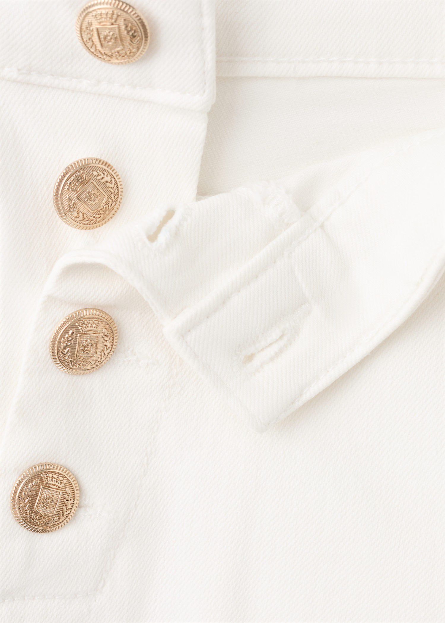 Wide-leg jeans with side buttons