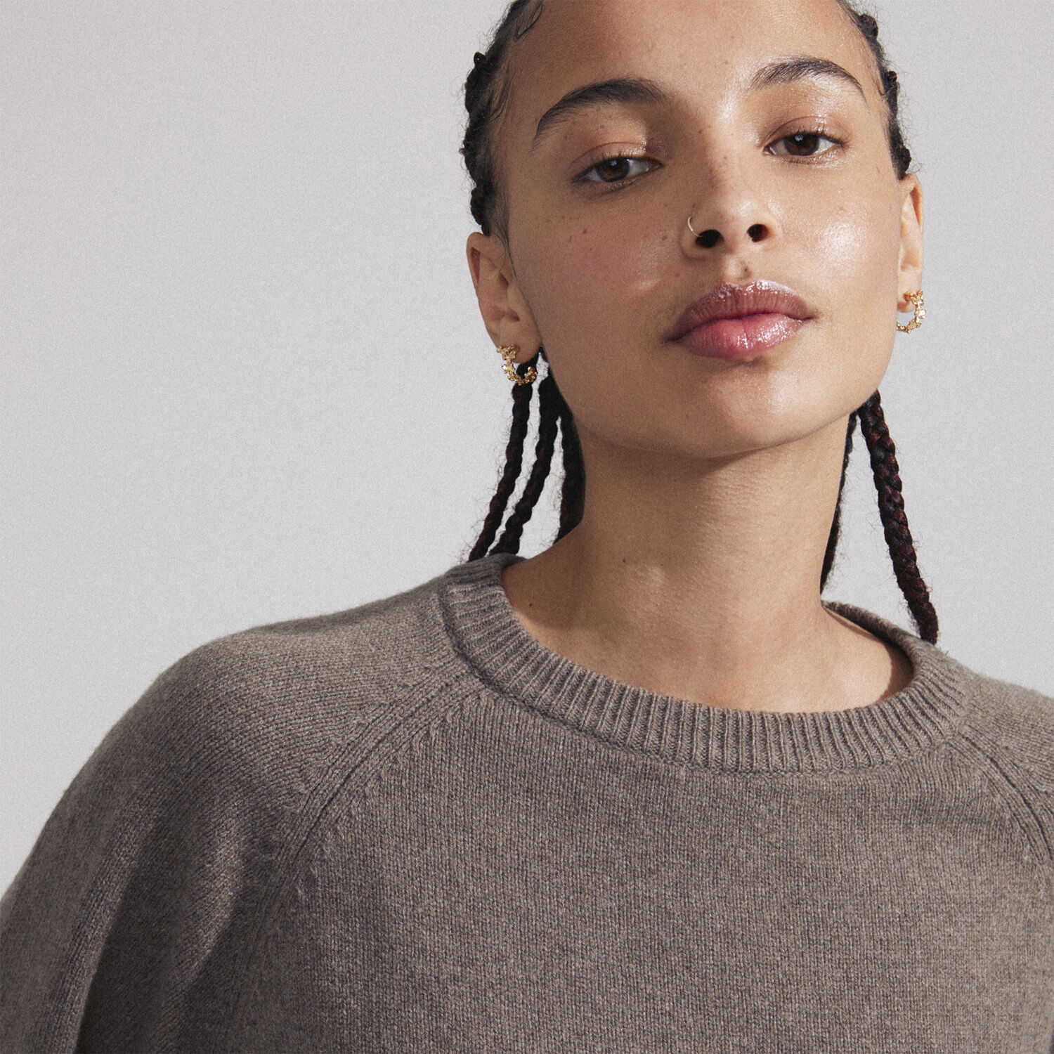 ZHURI recycled earrings 2-in-1 set gold-plated