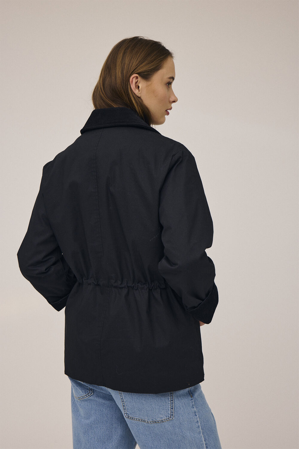 Emmy 2 coated jakke med fl&oslash;jlskanter - GRS