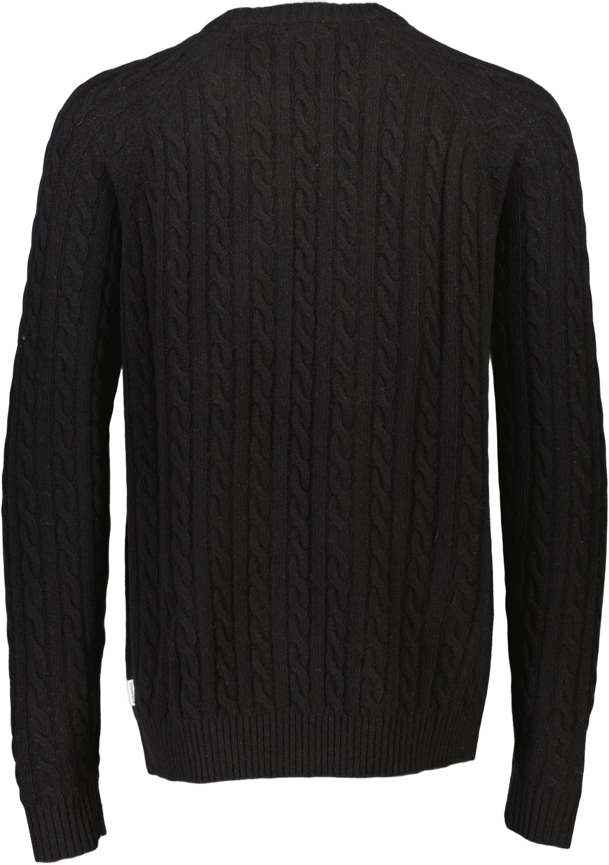 Lambswool raglan cable o-neck