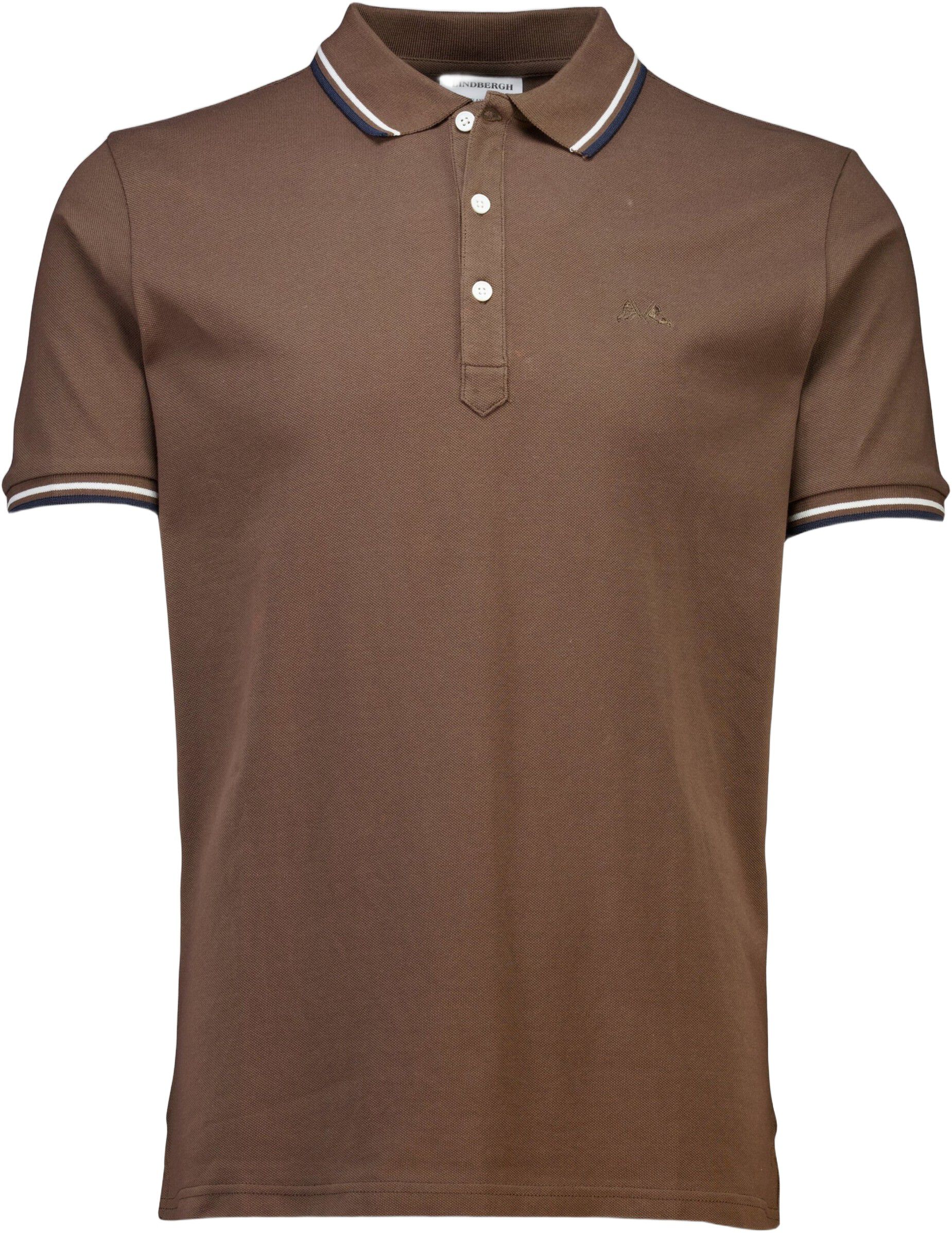 Polo shirt w. contrast piping