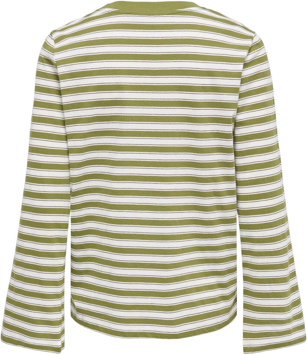 ONLLUNA HAPPY L/S O-NECK STRIPE TEE