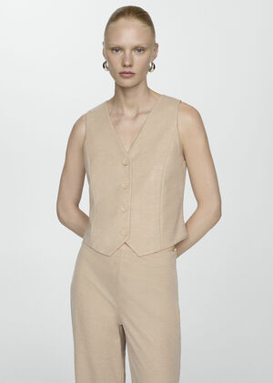 Gilet with buttons