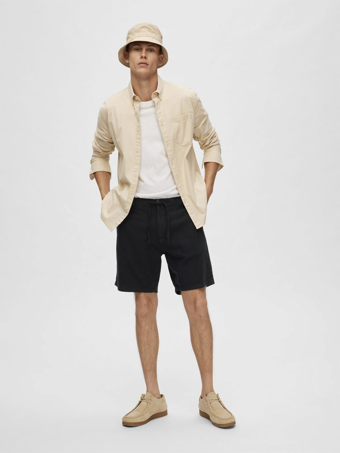 SLHCOMFORT-BRODY LINEN SHORTS W NOO