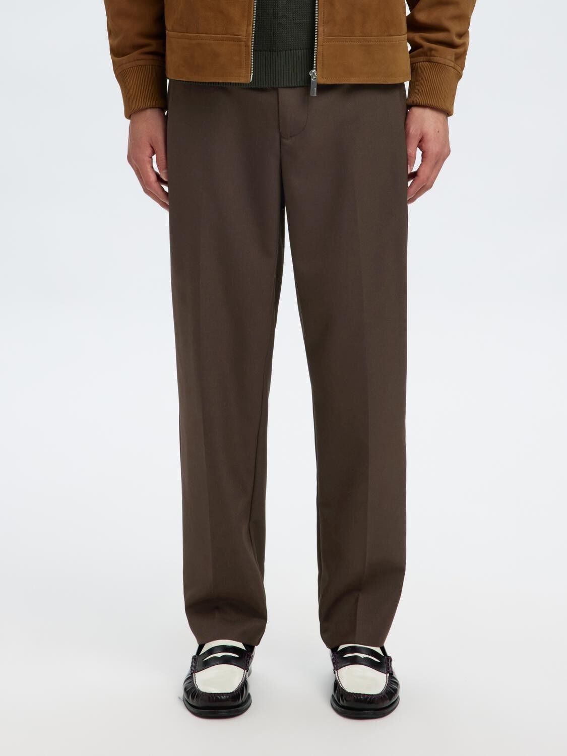 SLHREGULAR MIKE WOOL BLEND PLEAT PA