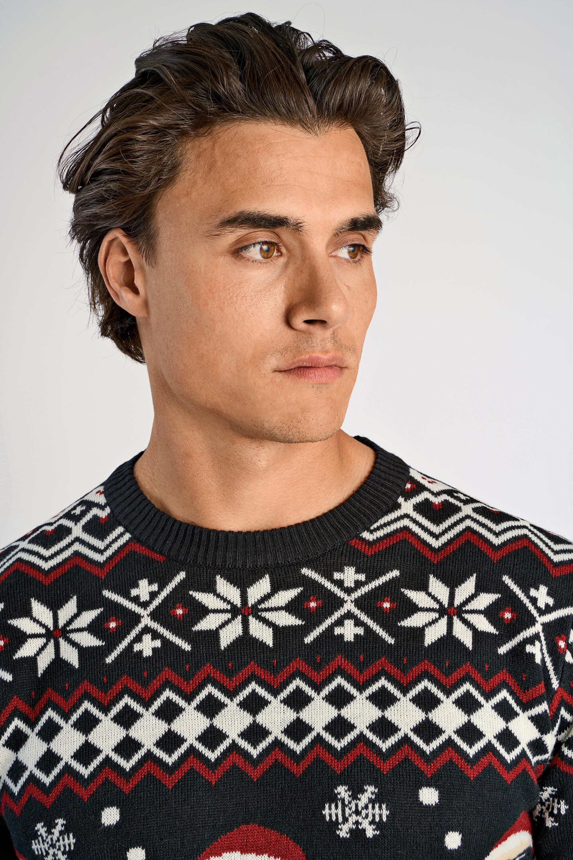 Lambswool half zip knit