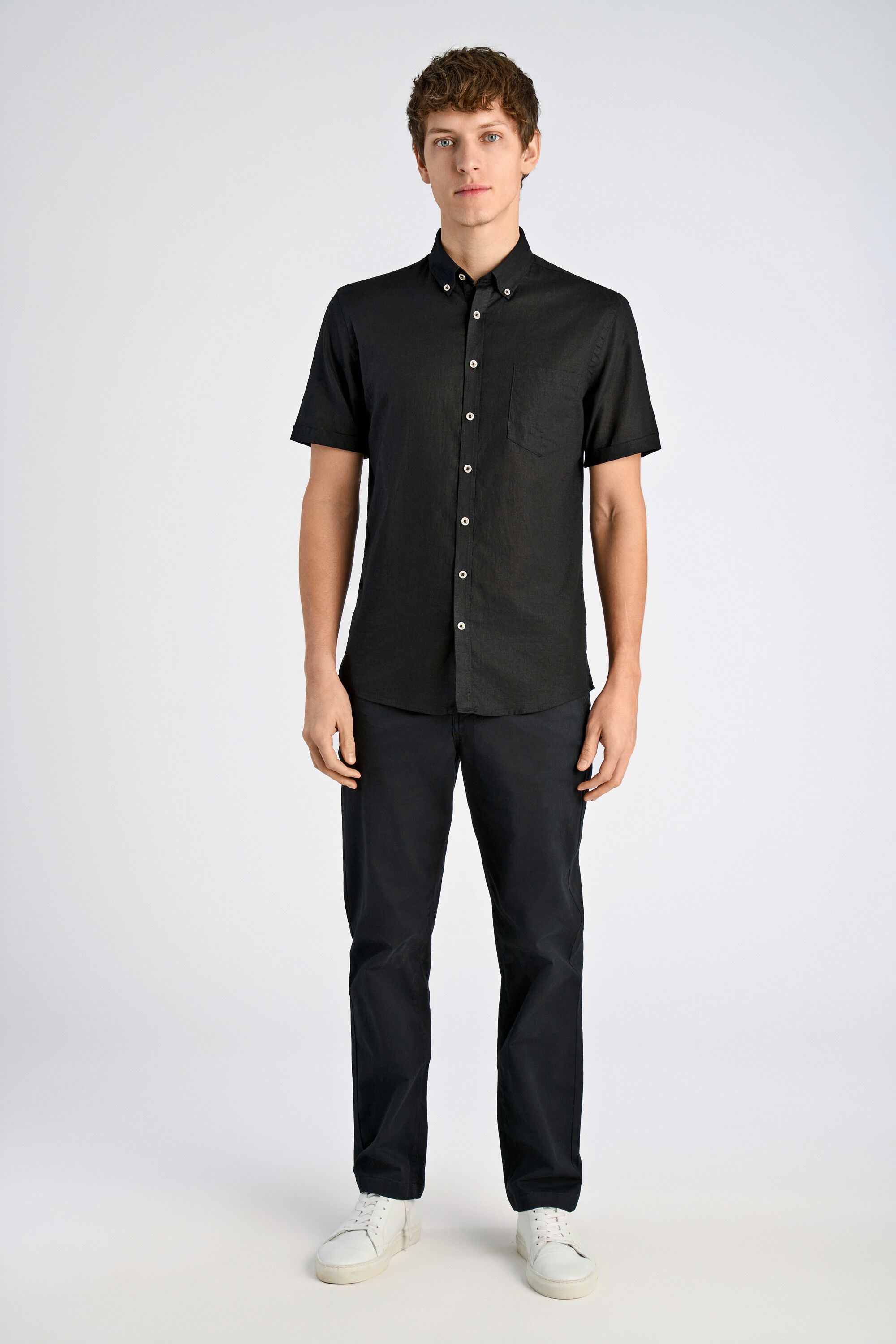 Cotton/linen shirt S/S