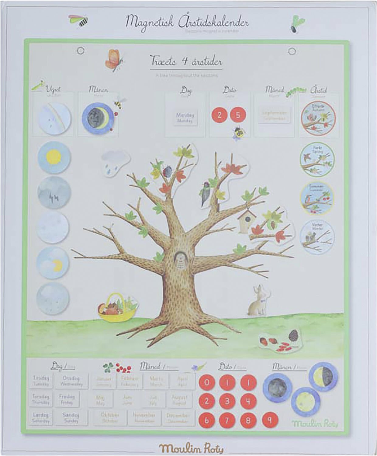 Moulin Roty - Magnetisk evighedskalender - &aring;rstiderne