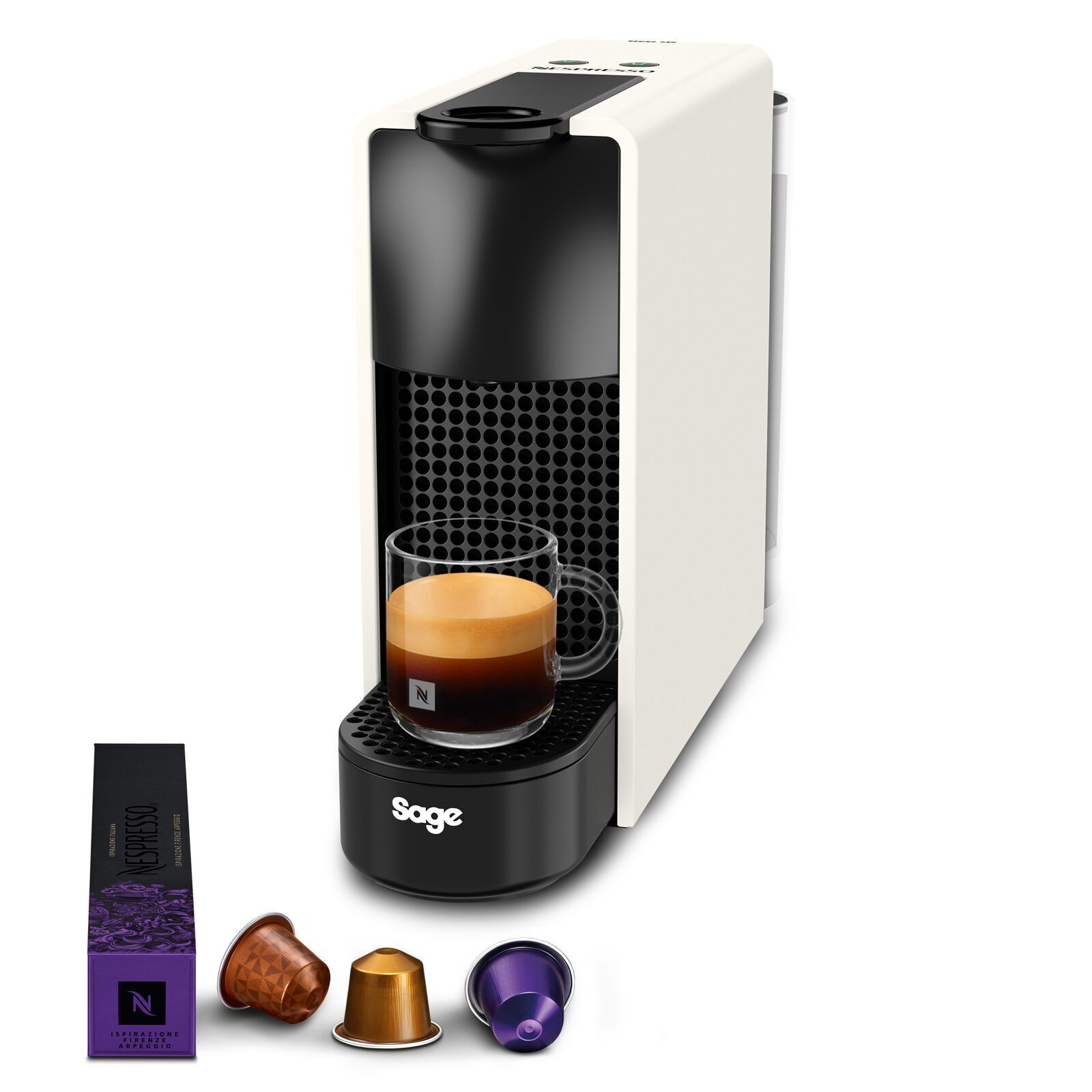 Sage SEC 220 WHT Nespresso Essenza Mini Capsule machine Whit