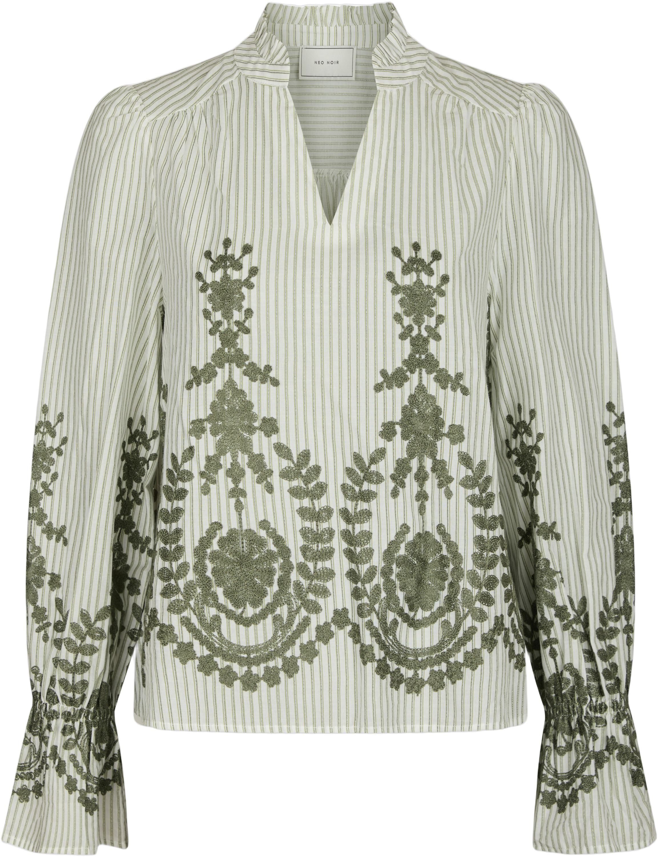 Amara Stripe Emb Blouse