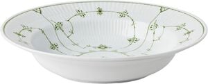 Green Fluted Pl Deep Plate 23cm