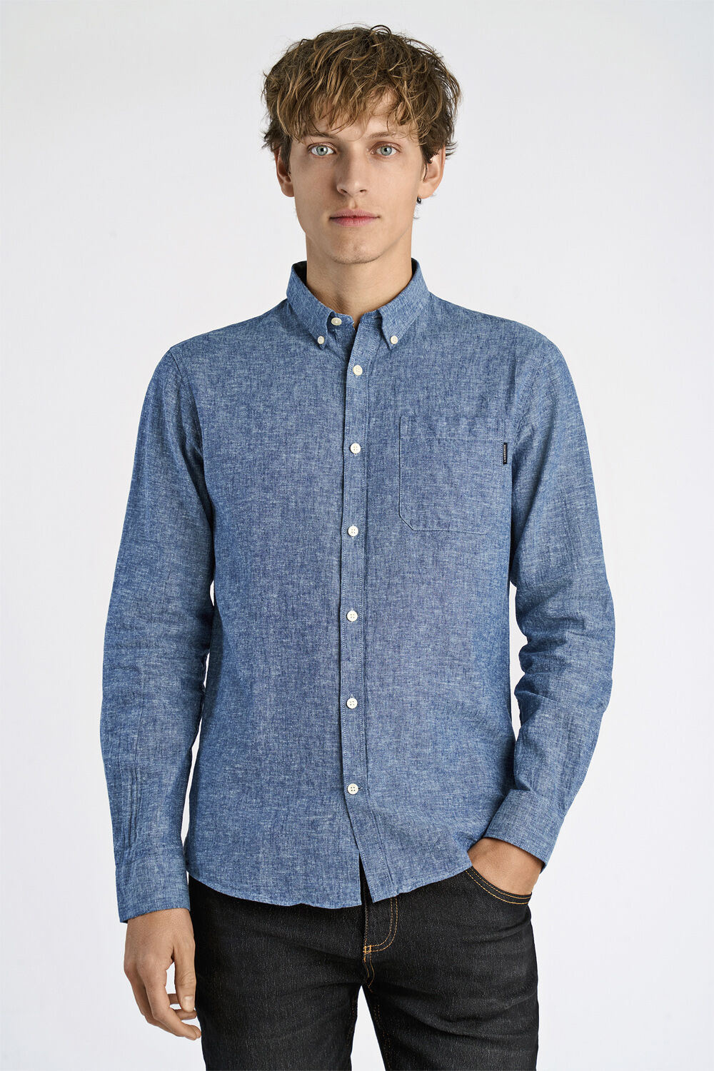 Cotton/linen shirt L/S