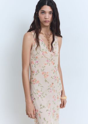 Draped floral dress