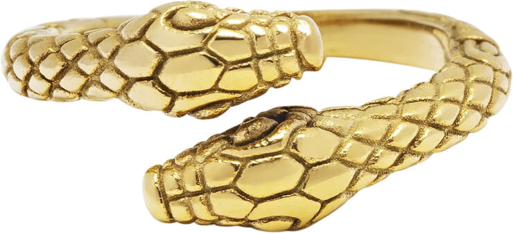 Men's Gold Plated Vintage Snake Ring