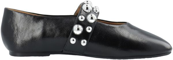 BIALUNA Studded Ballet Flat Faux Leather