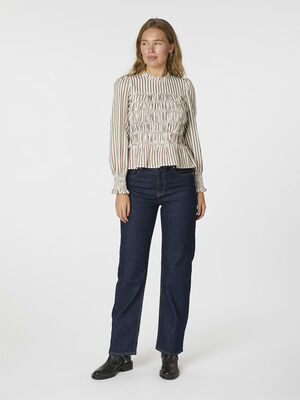 Possa Twin Stripe Smock Blouse