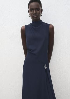 A-line dress with metal embellishme