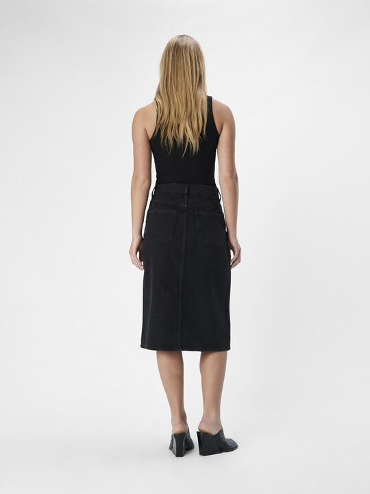 OBJELLEN MW MIDI DENIM SKIRT NOOS