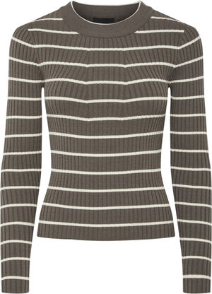 PCCRISTA LS O-NECK KNIT NOOS BC
