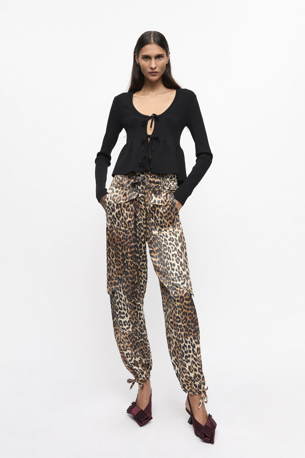 Melange Rib Knit Cardigan