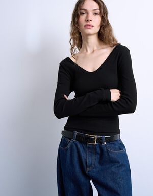 TSWENDY LS V-NECK TOP JRS