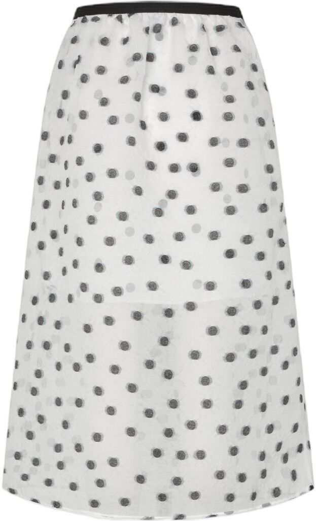2460 Dotted Organza, Elasticated Waistband Midi Skirt
